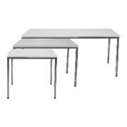 Table 800 × 800 mm gris clair/gris clair