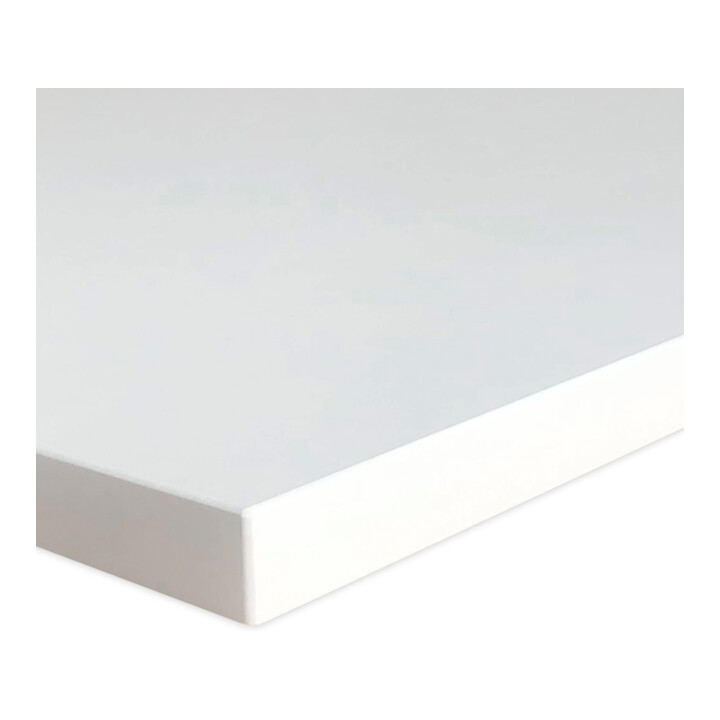 Table assis-debout &agrave; r&eacute;glage en hauteur &eacute;lectrique STIER 80x60 cm, m&eacute;lamin&eacute; blanc, 68-120 cm
