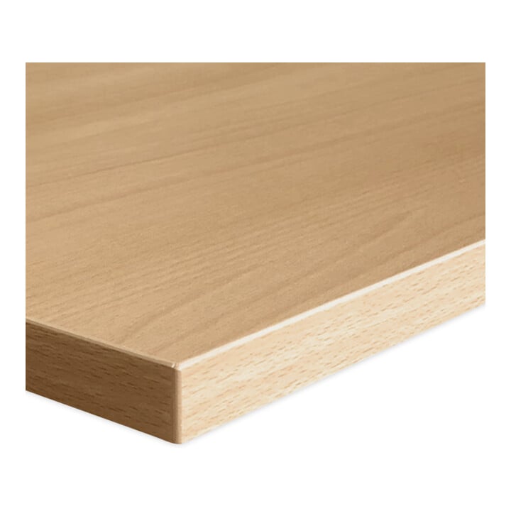 Table assis-debout &agrave; r&eacute;glage en hauteur &eacute;lectrique STIER 80x60 cm, m&eacute;lamin&eacute; h&ecirc;tre, 68-120 cm
