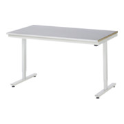 RAU Table de travail adlatus 150 réglable en hauteur électriquement Plateau de travail avec revêtement en tôle d'acier 750 mm x 800 mm