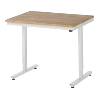 RAU Table de travail adlatus 150 réglage électrique de la hauteur Plateau en hêtre massif réglage électrique de la hauteur