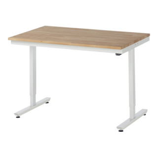 RAU Table de travail adlatus 150 réglage électrique de la hauteur Plateau en hêtre massif réglage électrique de la hauteur