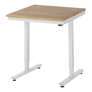 RAU Table de travail adlatus 150 réglage électrique de la hauteur Plateau en hêtre massif réglage électrique de la hauteur