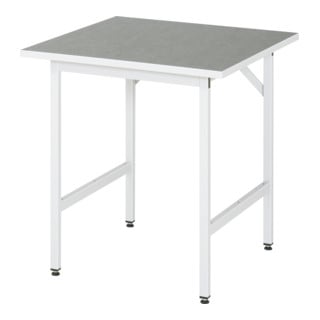 Table de travail Rau série Jessy, plan de travail avec revêtement en linoléum/universel