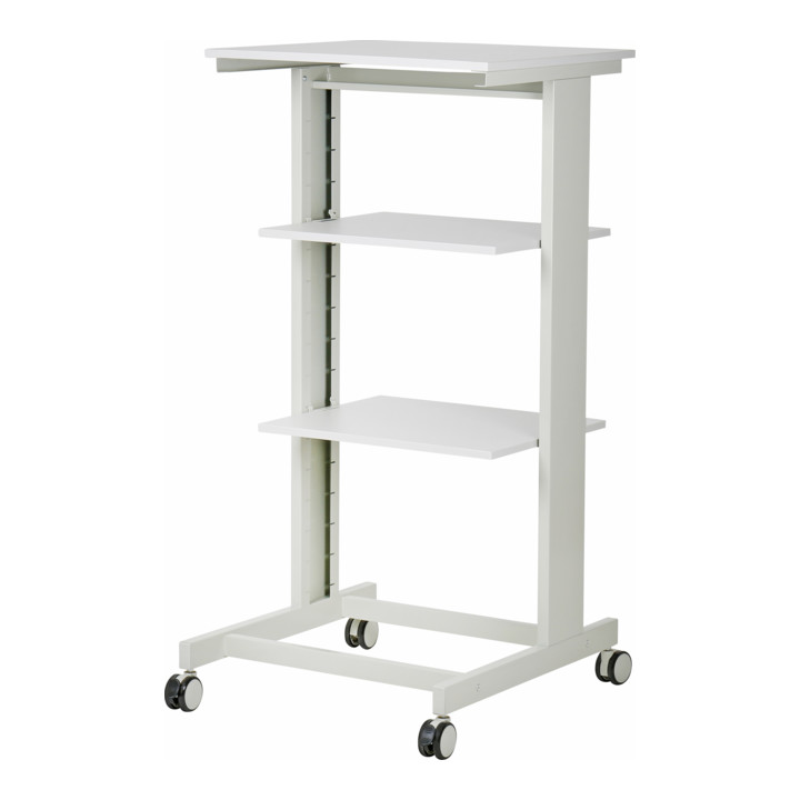 Table de travail mobile pour PC STIER, 1 180 mm (hauteur) x 600 mm (largeur) x 500 mm (profondeur), grise
