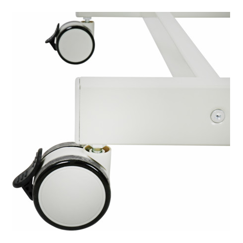 Table de travail mobile pour PC STIER, 1 180 mm (hauteur) x 600 mm (largeur) x 500 mm (profondeur), grise