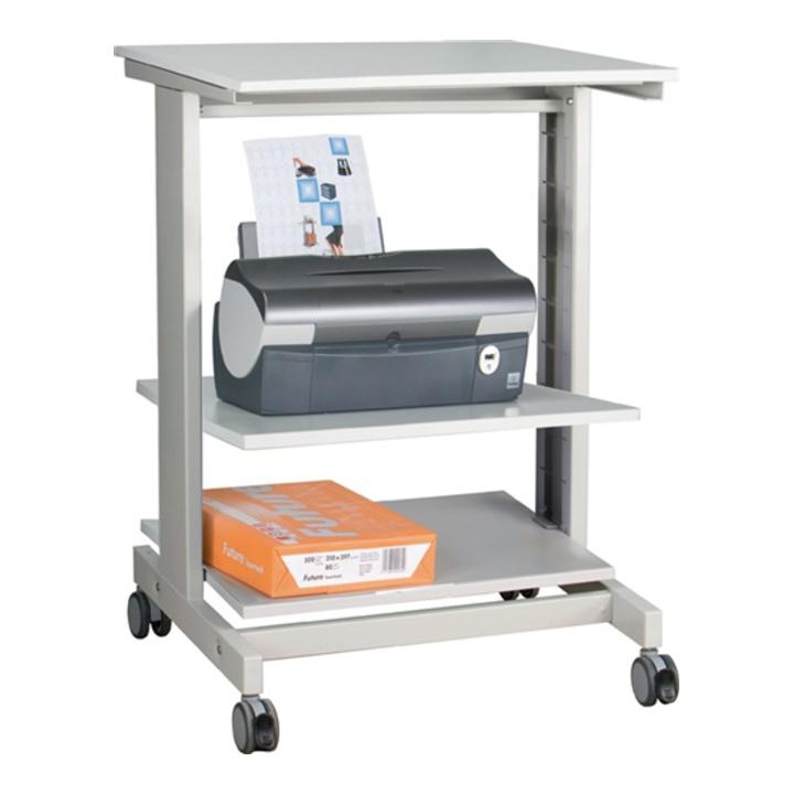 Table de travail p. PC H670xl600xP500mm gris clair, RAL 7035 mobile