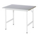 Table de travail Rau série Jessy, plateau avec revêtement en tôle d'acier-1