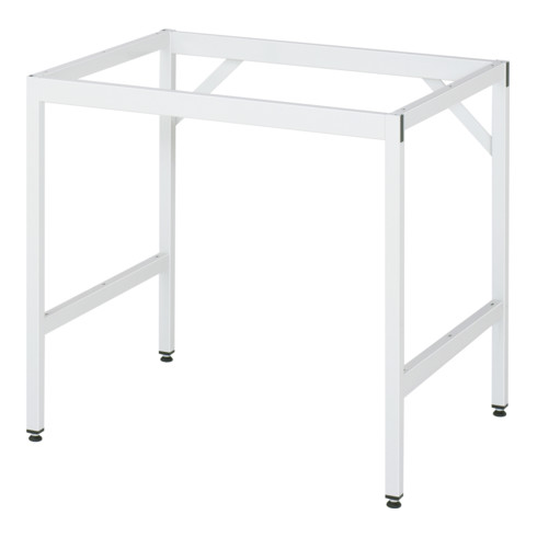 Table de travail Rau série Jessy, plateau avec revêtement en tôle d'acier