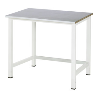 Rau Table de travail avec plateau en tôle d'acier TxI 800x825 mm