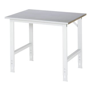 Table de travail Rau Tom, hauteur réglable manuellement en continu de 760 à 1080 mm, plateau en tôle d'acier