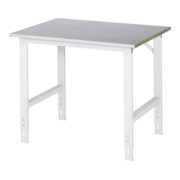 Table de travail Rau Tom, hauteur réglable manuellement en continu de 760 à 1080 mm, plateau en tôle d'acier