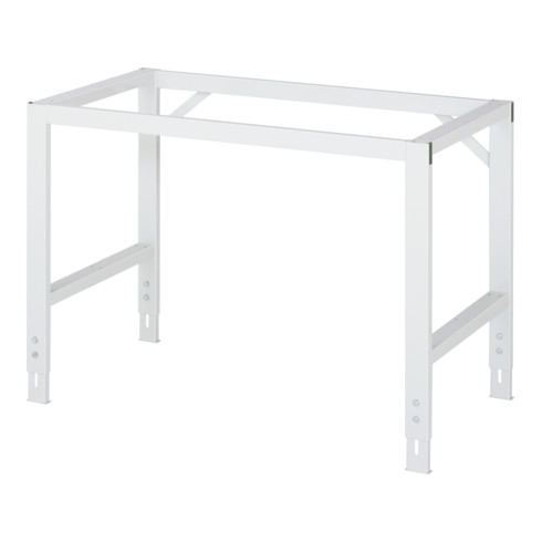 Rau Table de travail Tom, hauteur réglable manuellement en continu entre 760 et 1080 mm, plan de travail en linoléum