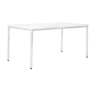 STIER Table polyvalente 800 × 720 mm, cadre gris clair, plateau blanc