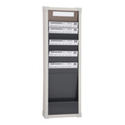 Tableau à fiches H750xl260xP75 mm 1 rangée avec 10 compartiments-4