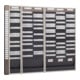 Tableau à fiches H750xl80xP75 mm index avec 10 compartiments-1