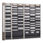 Tableau à fiches H750xl80xP75 mm index avec 10 compartiments