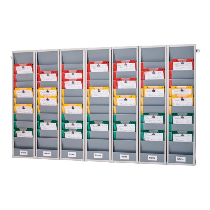 Tableau d'organisation H1282xl1700xP78 mm 5 rangées profil mural compris