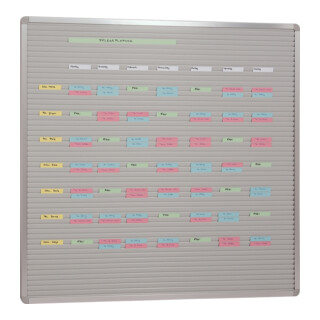 Tableau VISIPLAN Eichner sans quadrillage, 73 rails gris