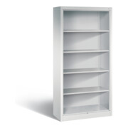 Tablette à dossiers C+P avec panneau arrière, 5 hauteurs de dossiers Corps gris clair