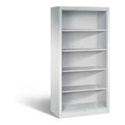 Tablette à dossiers C+P avec panneau arrière, 5 hauteurs de dossiers Corps gris clair