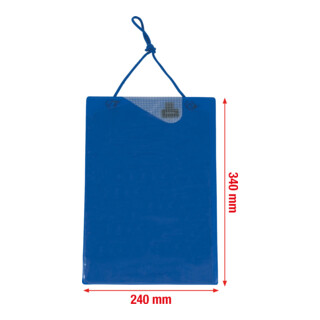 Tablette de fiche travaux DIN A 4, bleue