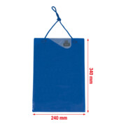 Tablette de fiche travaux DIN A 4, bleue
