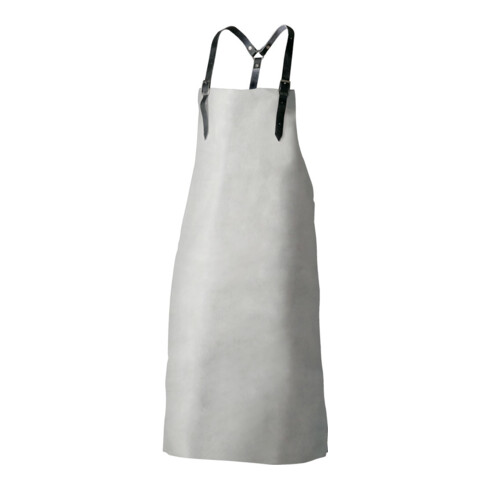 Tablier à bavette L. env. 100 x l. env. 80 cm marron clair cuir refendu