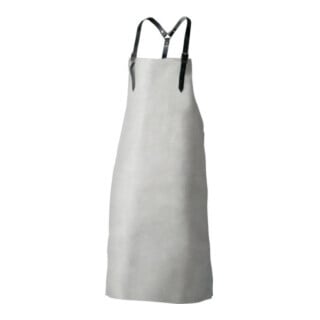 Tablier à bavette L. env. 100 x l. env. 80 cm marron clair cuir refendu