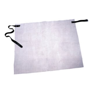 Tablier en cuir L. env. 70 x l. env. 60 cm gris clair cuir refendu gris clair