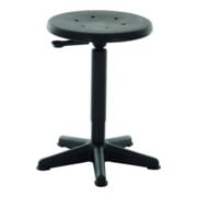 Tabouret de travail à patins STIER, hauteur d'assise 440-630 mm, assise en PU