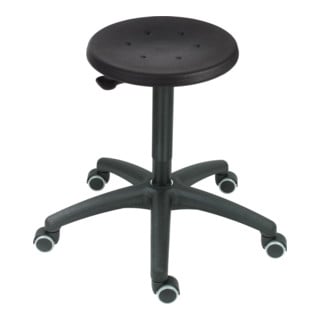 Tabouret de travail à roulettes STIER, hauteur d'assise 420-610 mm, assise en PU
