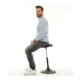 Tabouret multiposition STIER avec siège en similicuir noir, hauteur d'assise 500-700 mm-5