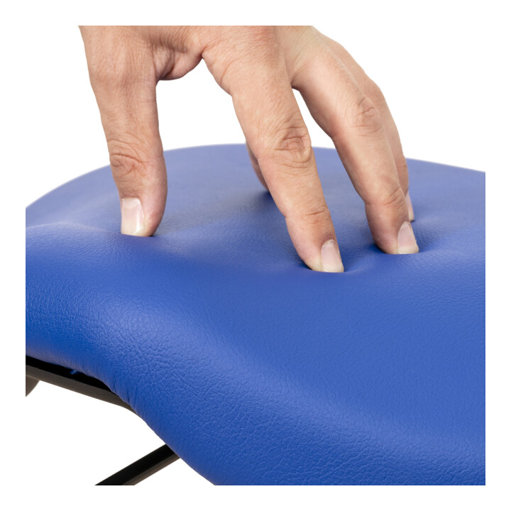 Tabouret multiposition STIER avec siège-selle bleu, hauteur d'assise 510-700 mm