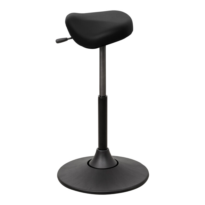 Tabouret multiposition STIER avec siège-selle noir, hauteur d'assise 510-700 mm