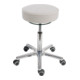 Tabouret pivotant à roulettes STIER, hauteur d'assise 540-720 mm, similicuir rembourré blanc-1