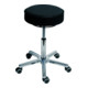 Tabouret pivotant à roulettes STIER, hauteur d'assise 540-720 mm, similicuir rembourré noir-1