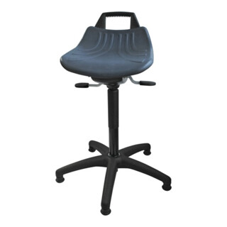 Drehhocker PU mousse assise bleu avec patins