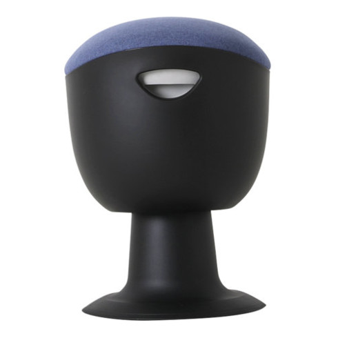 Tabouret pivotant multiposition STIER avec pied à disque, hauteur d'assise 465-585 mm, rembourrage bleu foncé