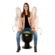 Tabouret pivotant multiposition STIER avec pied à disque, hauteur d'assise 465-585 mm, rembourrage bleu foncé-4