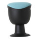 Tabouret pivotant multiposition STIER avec pied à disque, hauteur d'assise 465-585 mm, rembourrage turquoise-1