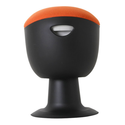 Tabouret pivotant multiposition STIER avec pied à disque, hauteur d'assise 465-585 mm, rembourrage orange