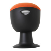 Tabouret pivotant multiposition STIER avec pied à disque, hauteur d'assise 465-585 mm, rembourrage orange-2