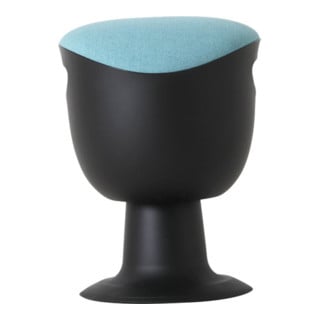 Tabouret pivotant multiposition STIER avec pied à disque, hauteur d'assise 465-585 mm, rembourrage turquoise