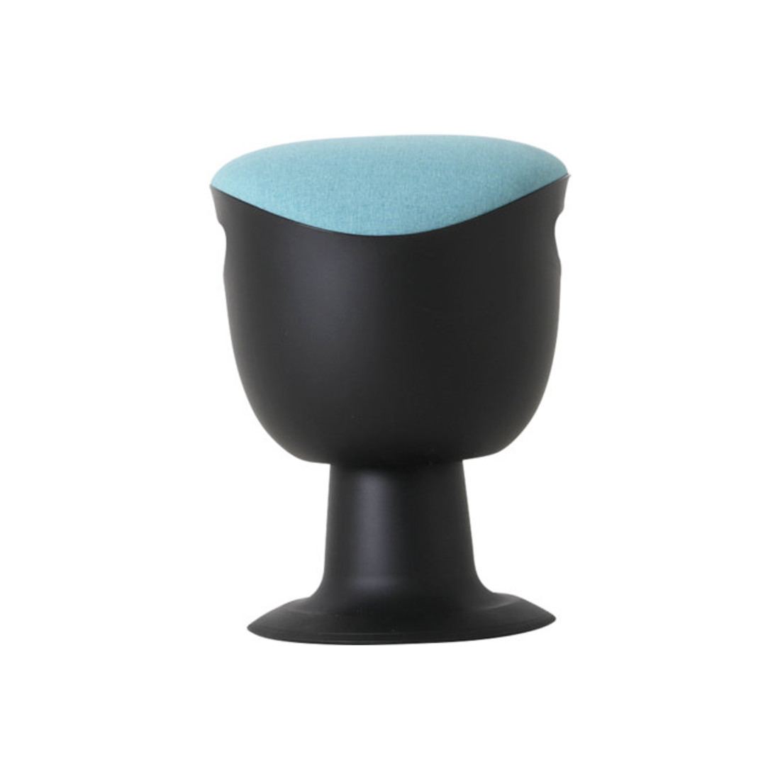 Tabouret pivotant multiposition STIER avec pied à disque, hauteur d'assise 465-585 mm, rembourrage turquoise