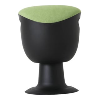 Tabouret pivotant multiposition STIER avec pied à disque, hauteur d'assise 465-585 mm, rembourrage vert