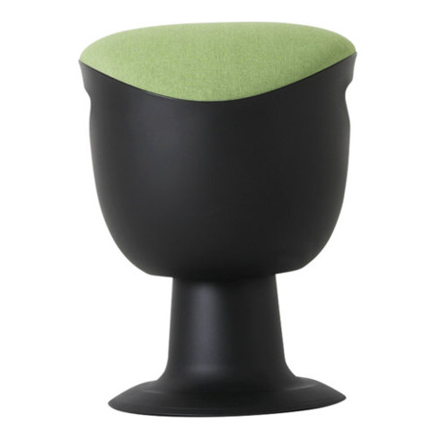 Tabouret pivotant multiposition STIER avec pied à disque, hauteur d'assise 465-585 mm, rembourrage vert