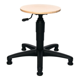 Tabouret pivotant Topstar avec patins hêtre naturel H. d'assise réglable