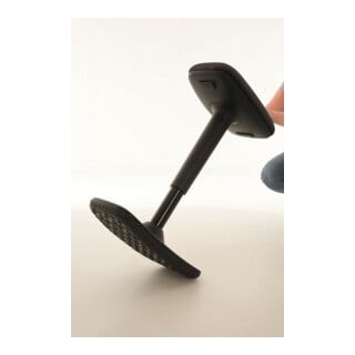 Tabouret réglable en hauteur STIER avec effet oscillant, similicuir noir