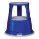Tabouret roulant acier bleu clair H. avec/sans charge 430/440 mm D. haut 295 mm D. bas 435 mm-1